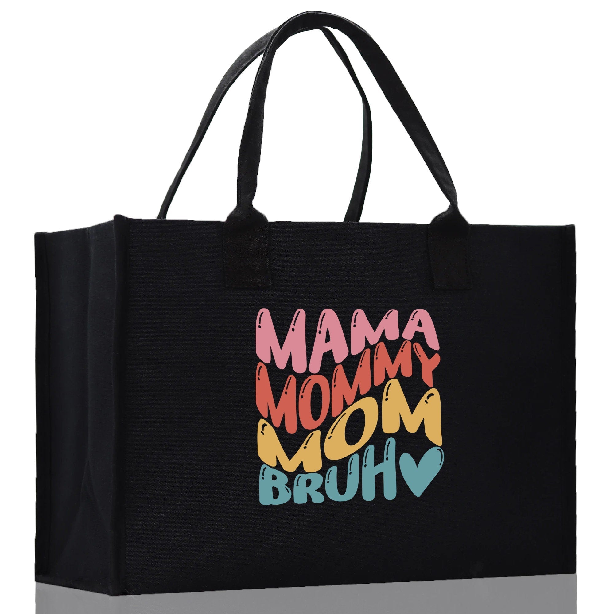 Mama Mommy Mom Bruh Canvas Tote Bag Mama Tote Mom Stuff Bag Mommy Bag Dog Mom Gift Dog Mom Bag Mom Shopping Bag Mom Gift Best Mom Ever Bag - Aaria Tees Aaria Tees