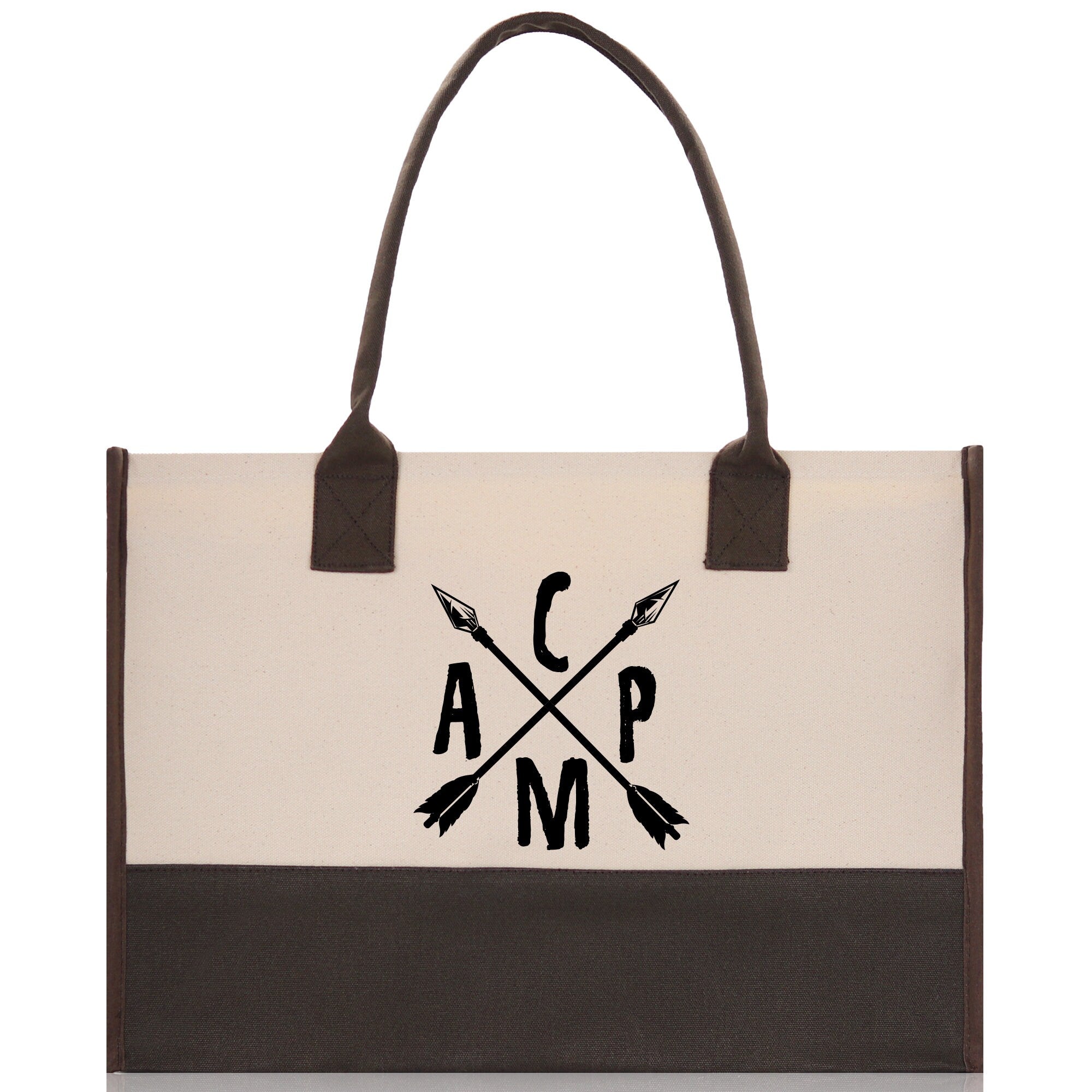 Camp Cotton Canvas Chic Tote Bag Camping Tote Camping Lover Gift Tote Bag Outdoor Tote Weekender Tote Camper Tote Multipurpose Tote - Aaria Tees Aaria Tees