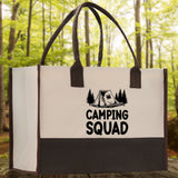 Camping Squad Cotton Canvas Chic Tote Bag Camping Tote Camping Lover Gift Tote Bag Outdoor Tote Weekender Tote Camper Tote Multipurpose Tote - Aaria Tees Aaria Tees