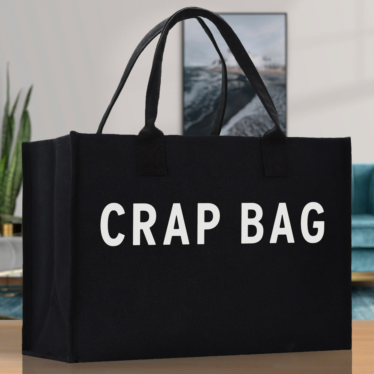 Crap Bag Cotton Canvas Chic Beach Tote Bag Multipurpose Tote Weekender Tote Gift for Her Outdoor Tote Vacation Tote Large Beach Bag - Aaria Tees