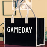 Gameday Cotton Canvas Chic Beach Tote Bag Multipurpose Tote Weekender Tote Gift for Her Outdoor Tote Vacation Tote Large Beach Bag - Aaria Tees Aaria Tees