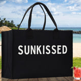Sunkissed Cotton Canvas Chic Beach Tote Bag Multipurpose Tote Weekender Tote Gift for Her Outdoor Tote Vacation Tote Large Beach Bag - Aaria Tees Aaria Tees