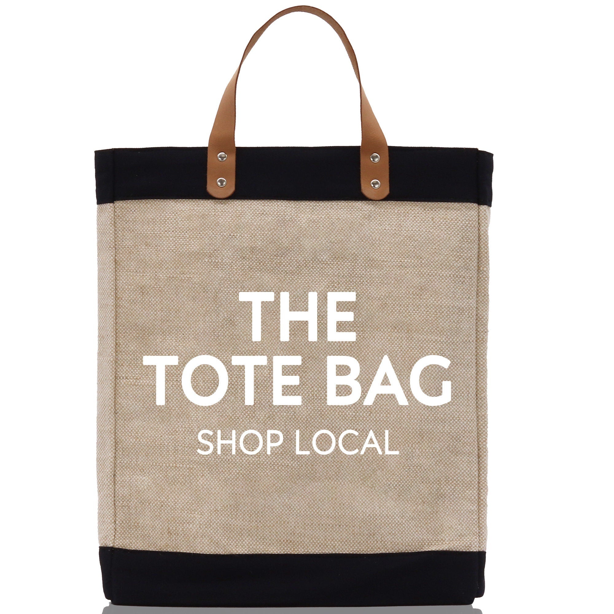 The Tote Bag Shop Local Jute Canvas Tote Funny Farmer Market Bag Quote Jute Bag Shopping Bag Burlap Bag Farmhouse Bag Grocery Bag - Aaria Tees Aaria Tees