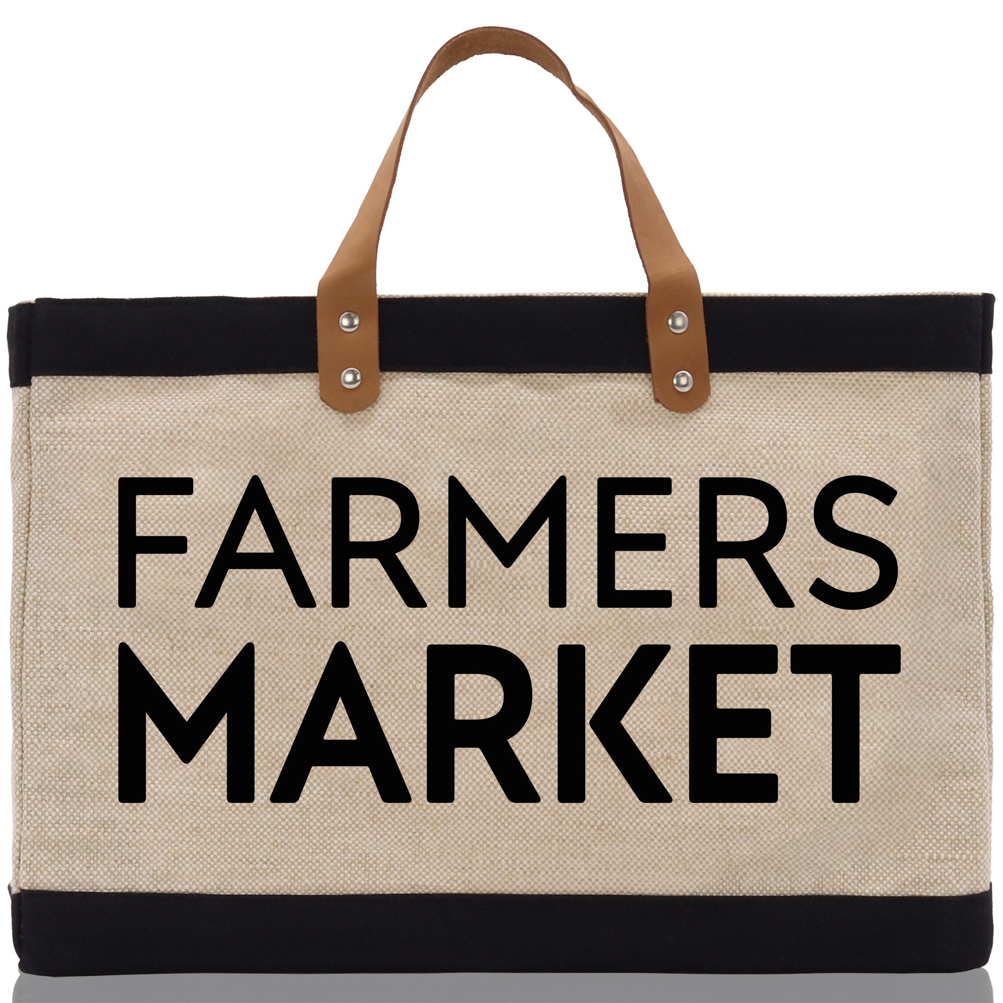 Farmers Market Jute Canvas Tote Funny Farmer Market Bag Quote Jute Bag Shopping Bag Burlap Bag Farmhouse Bag Grocery Bag - Aaria Tees Aaria Tees