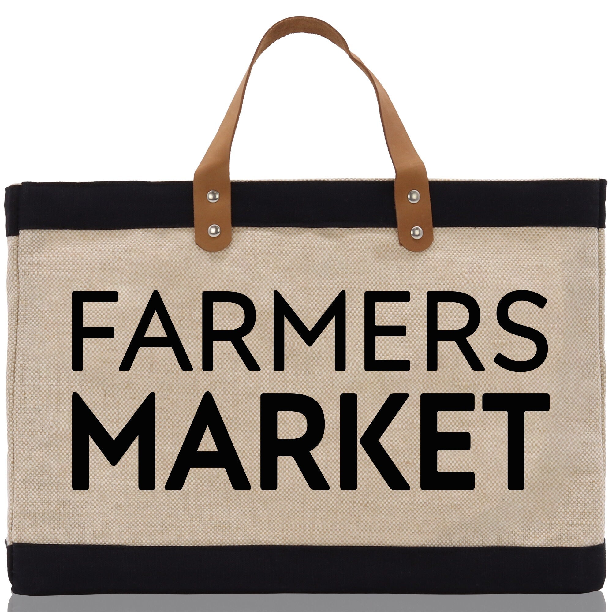 Farmers Market Jute Canvas Tote Funny Farmer Market Bag Quote Jute Bag Shopping Bag Burlap Bag Farmhouse Bag Grocery Bag - Aaria Tees Aaria Tees