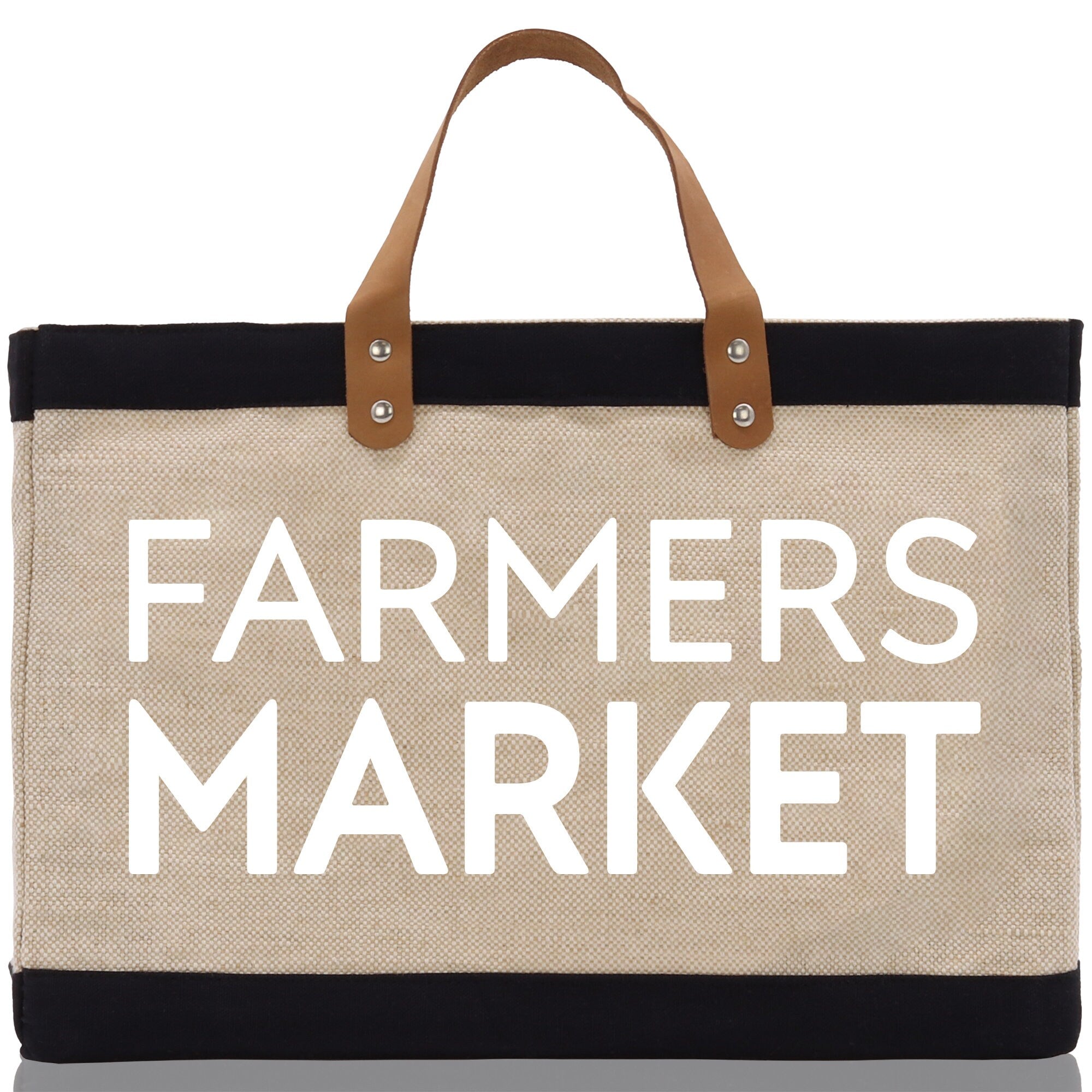 Farmers Market Jute Canvas Tote Funny Farmer Market Bag Quote Jute Bag Shopping Bag Burlap Bag Farmhouse Bag Grocery Bag - Aaria Tees Aaria Tees