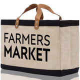 Farmers Market Jute Canvas Tote Funny Farmer Market Bag Quote Jute Bag Shopping Bag Burlap Bag Farmhouse Bag Grocery Bag - Aaria Tees Aaria Tees