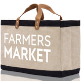 Farmers Market Jute Canvas Tote Funny Farmer Market Bag Quote Jute Bag Shopping Bag Burlap Bag Farmhouse Bag Grocery Bag - Aaria Tees Aaria Tees