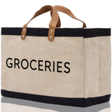 Groceries Jute Canvas Tote Funny Farmer Market Bag Quote Jute Bag Shopping Bag Burlap Bag Farmhouse Bag Grocery Bag - Aaria Tees Aaria Tees