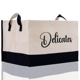 Personalized Canvas Storage Tote Bag Nursery Storage Towel Storage Kids Toy Storage Cloth Storage Storage Bin Storage Tubs Mudroom Storage - Aaria Tees Aaria Tees