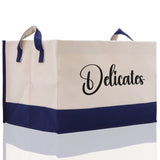Personalized Canvas Storage Tote Bag Nursery Storage Towel Storage Kids Toy Storage Cloth Storage Storage Bin Storage Tubs Mudroom Storage - Aaria Tees Aaria Tees