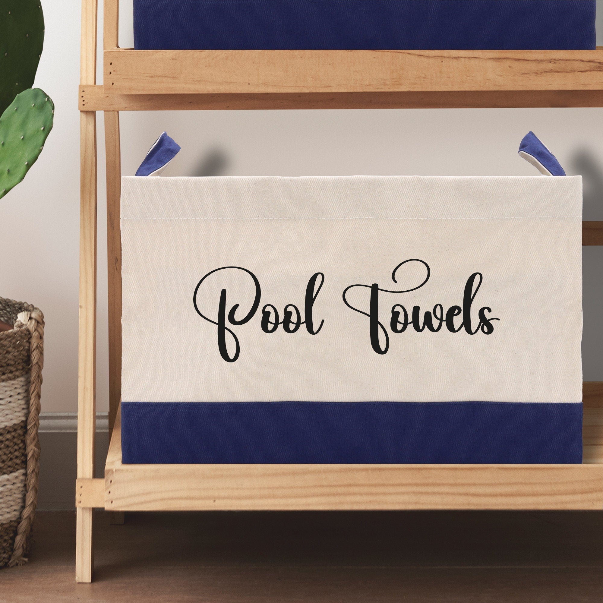 Personalized Canvas Storage Tote Bag Nursery Storage Towel Storage Kids Toy Storage Cloth Storage Storage Bin Storage Tubs Mudroom Storage - Aaria Tees Aaria Tees