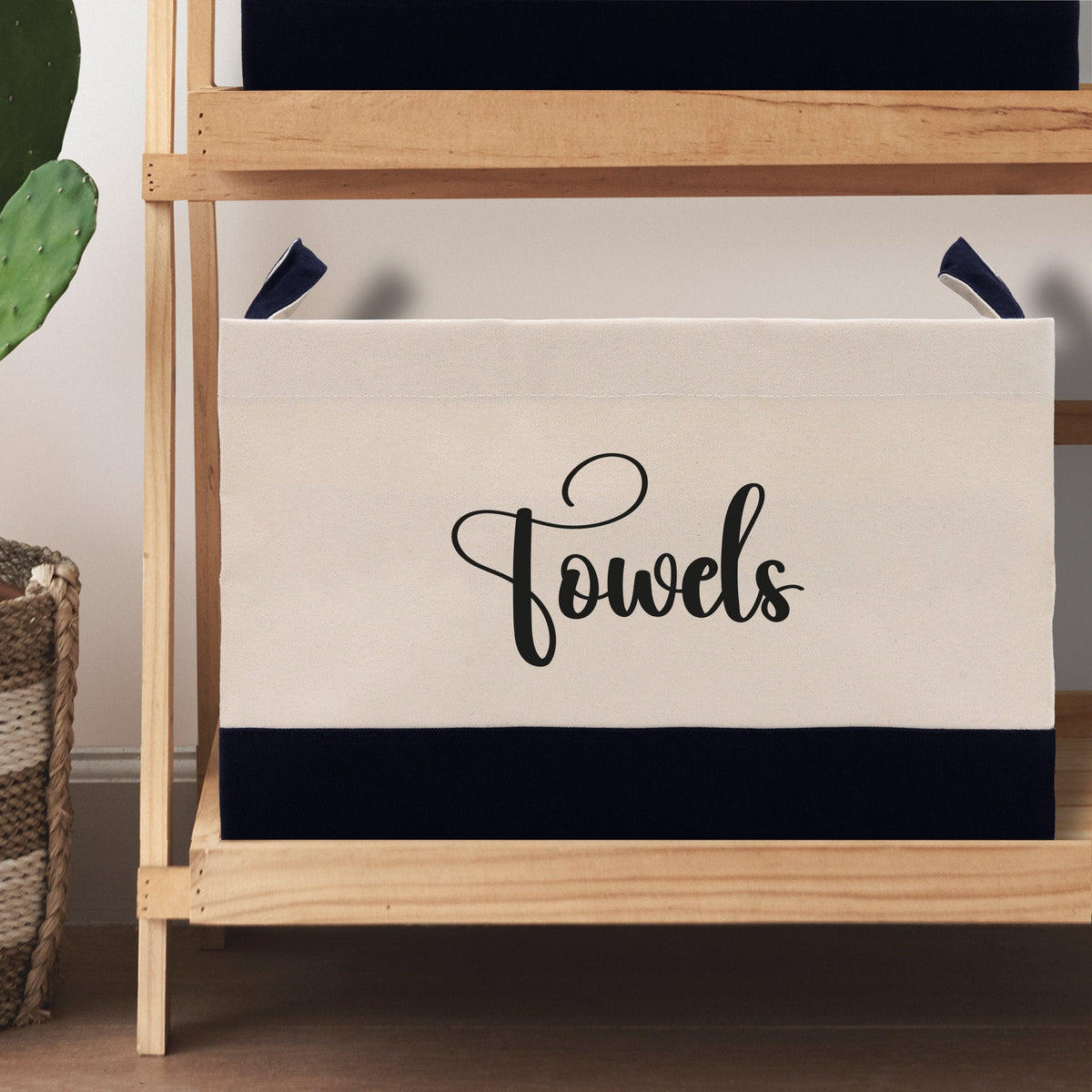 Personalized Canvas Storage Tote Bag Nursery Storage Towel Storage Kids Toy Storage Cloth Storage Storage Bin Storage Tubs Mudroom Storage - Aaria Tees