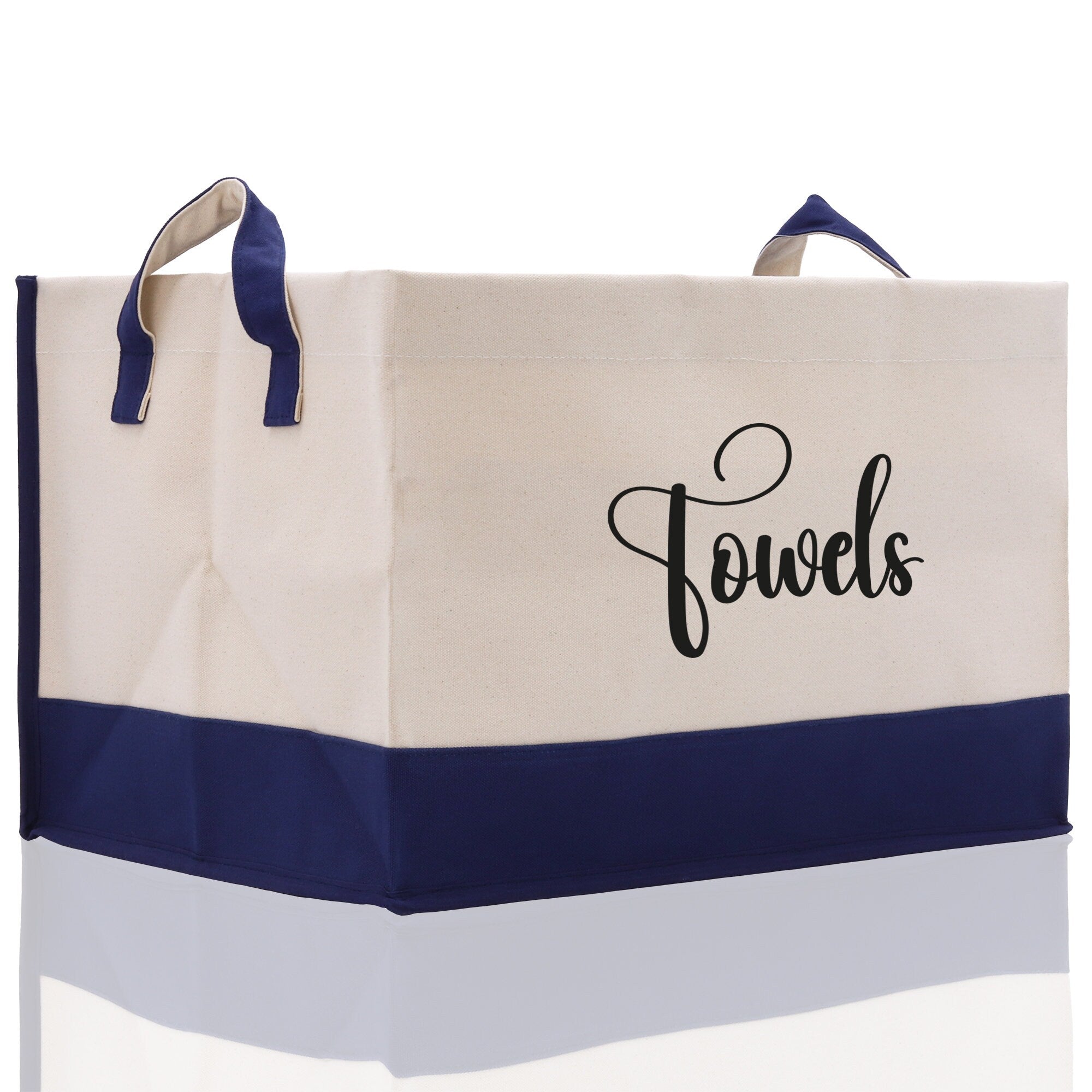 Personalized Canvas Storage Tote Bag Nursery Storage Towel Storage Kids Toy Storage Cloth Storage Storage Bin Storage Tubs Mudroom Storage - Aaria Tees Aaria Tees