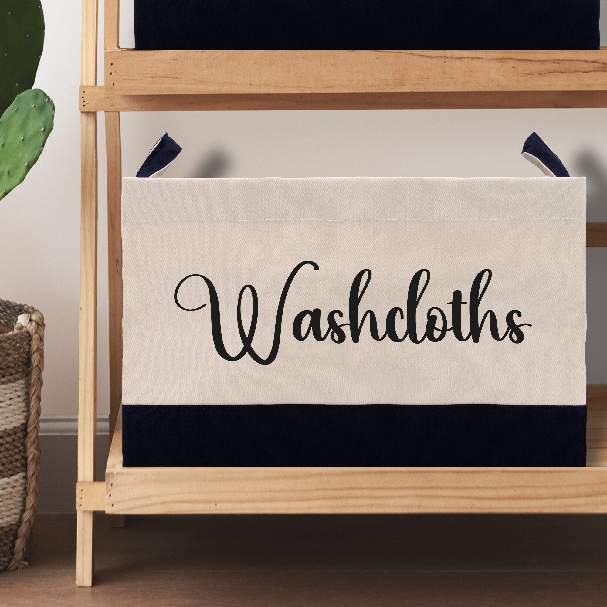 Personalized Canvas Storage Tote Bag Nursery Storage Towel Storage Kids Toy Storage Cloth Storage Storage Bin Storage Tubs Mudroom Storage - Aaria Tees Aaria Tees