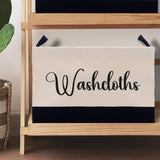Personalized Canvas Storage Tote Bag Nursery Storage Towel Storage Kids Toy Storage Cloth Storage Storage Bin Storage Tubs Mudroom Storage - Aaria Tees Aaria Tees