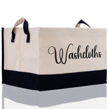 Personalized Canvas Storage Tote Bag Nursery Storage Towel Storage Kids Toy Storage Cloth Storage Storage Bin Storage Tubs Mudroom Storage - Aaria Tees Aaria Tees