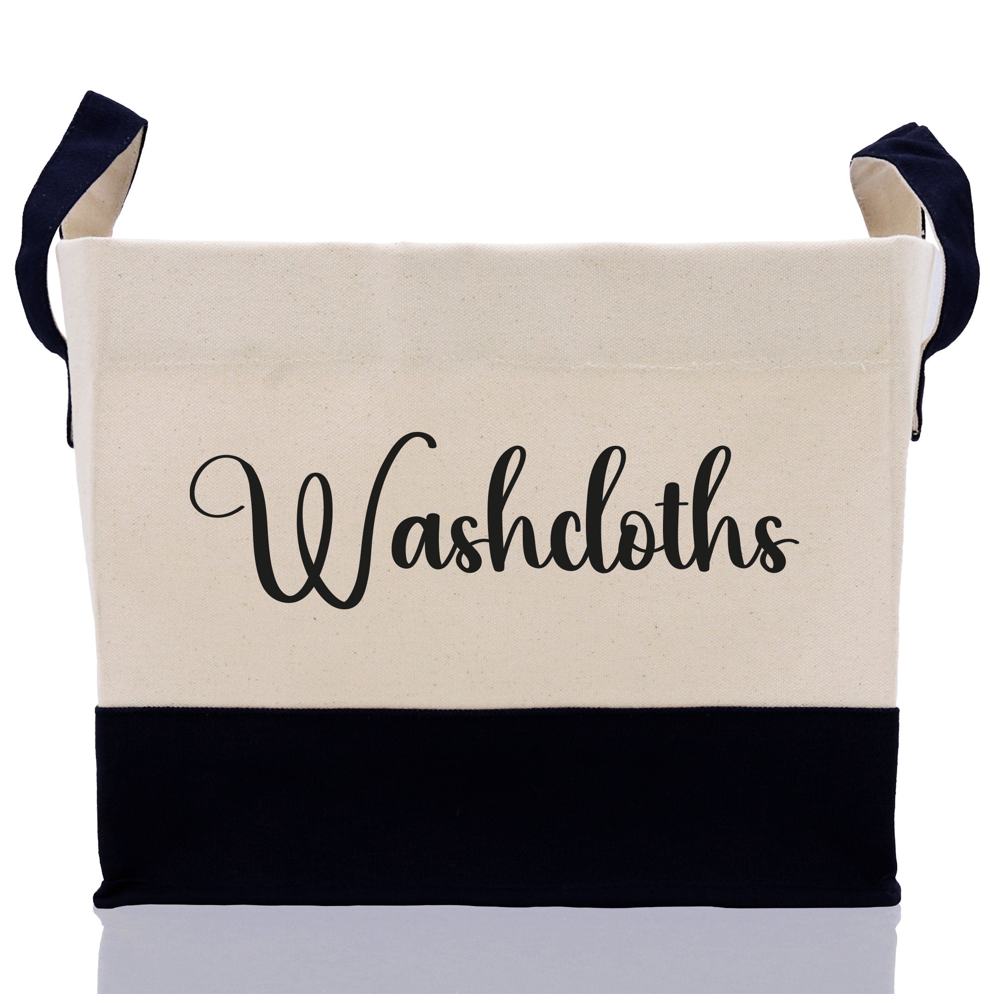 Personalized Canvas Storage Tote Bag Nursery Storage Towel Storage Kids Toy Storage Cloth Storage Storage Bin Storage Tubs Mudroom Storage - Aaria Tees Aaria Tees