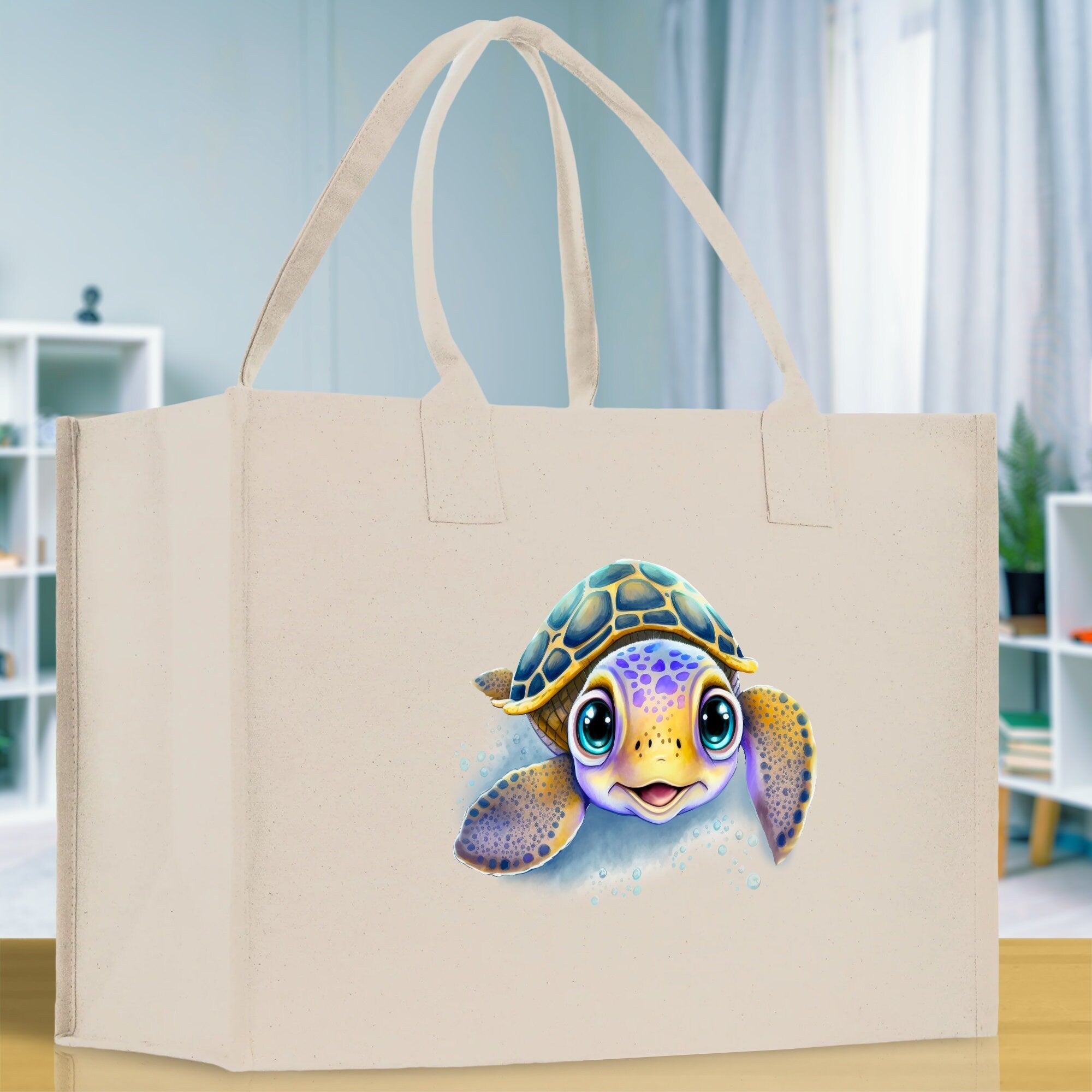 Sea Turtle Canvas Tote Bag Ocean Tote Bag Turtle Lover Tote Bag Animal Lover toTe Bag Ocean Lover Gift Tortoise Tote Bag Nature Lover Tote - Aaria Tees Aaria Tees
