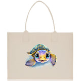 Sea Turtle Canvas Tote Bag Ocean Tote Bag Turtle Lover Tote Bag Animal Lover toTe Bag Ocean Lover Gift Tortoise Tote Bag Nature Lover Tote - Aaria Tees Aaria Tees