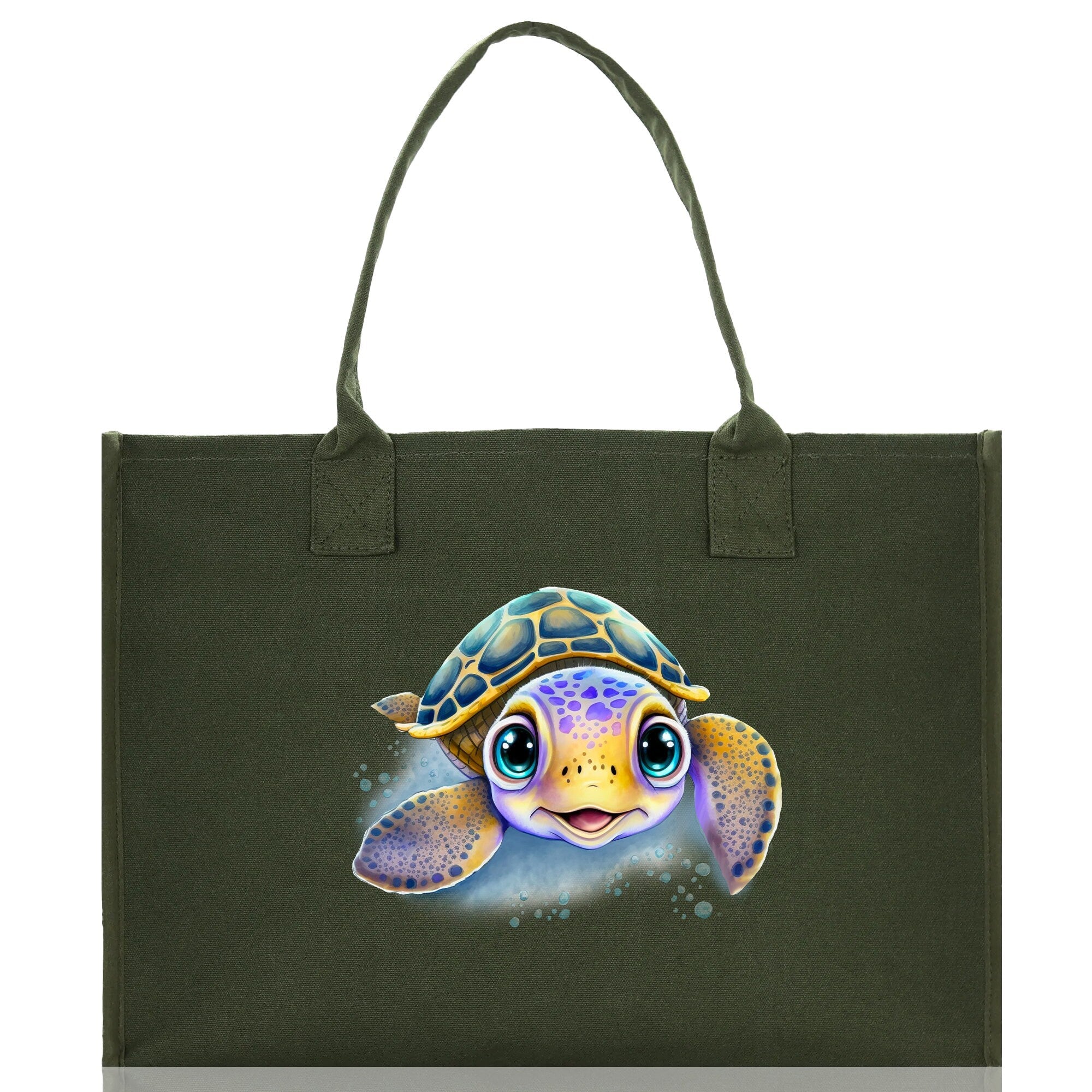 Sea Turtle Canvas Tote Bag Ocean Tote Bag Turtle Lover Tote Bag Animal Lover toTe Bag Ocean Lover Gift Tortoise Tote Bag Nature Lover Tote - Aaria Tees Aaria Tees