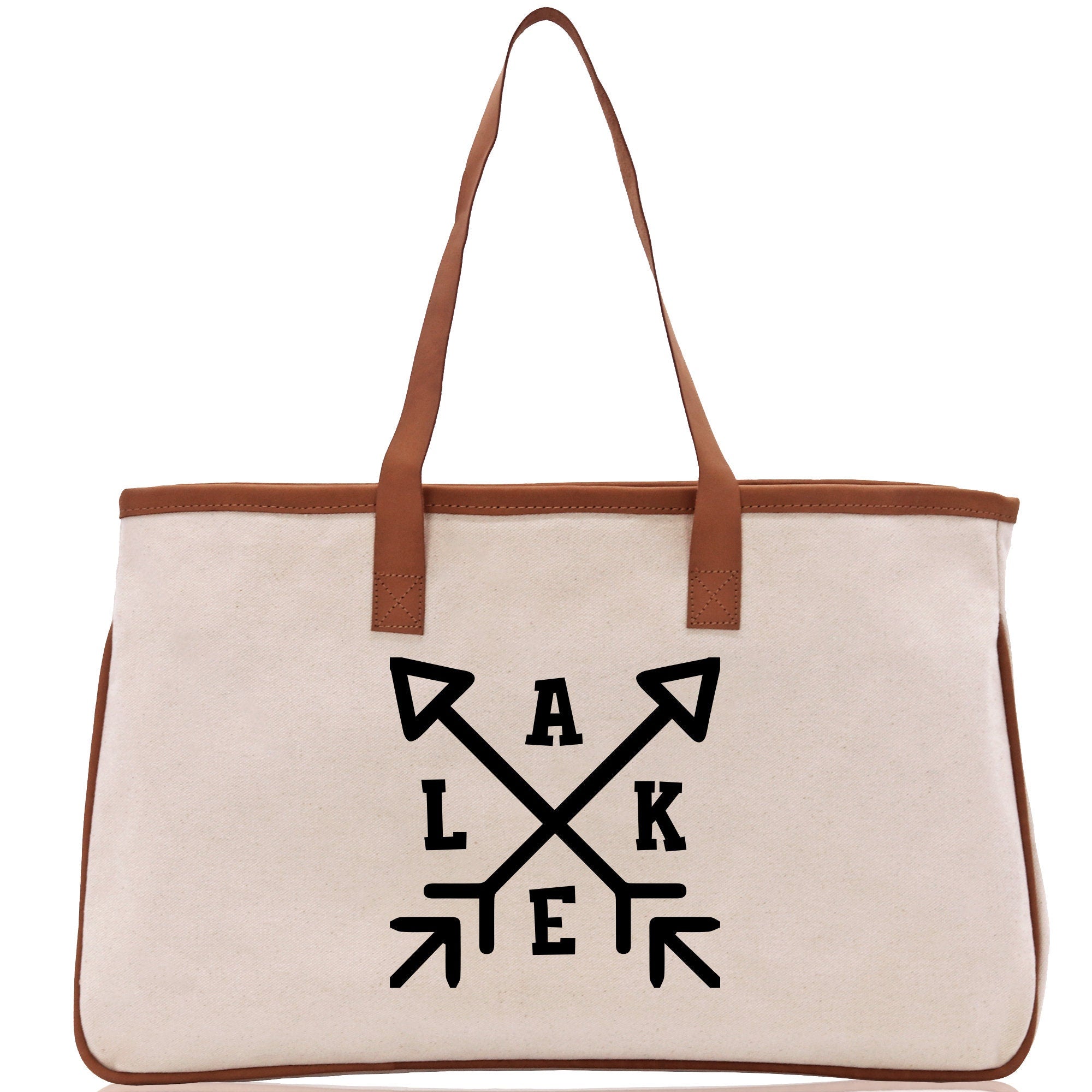 Lake Cotton Canvas Chic Tote Bag Lake Tote Lake Lover Gift Tote Bag Outdoor Tote Weekender Tote Laker Tote Multipurpose Tote - Aaria Tees Aaria Tees