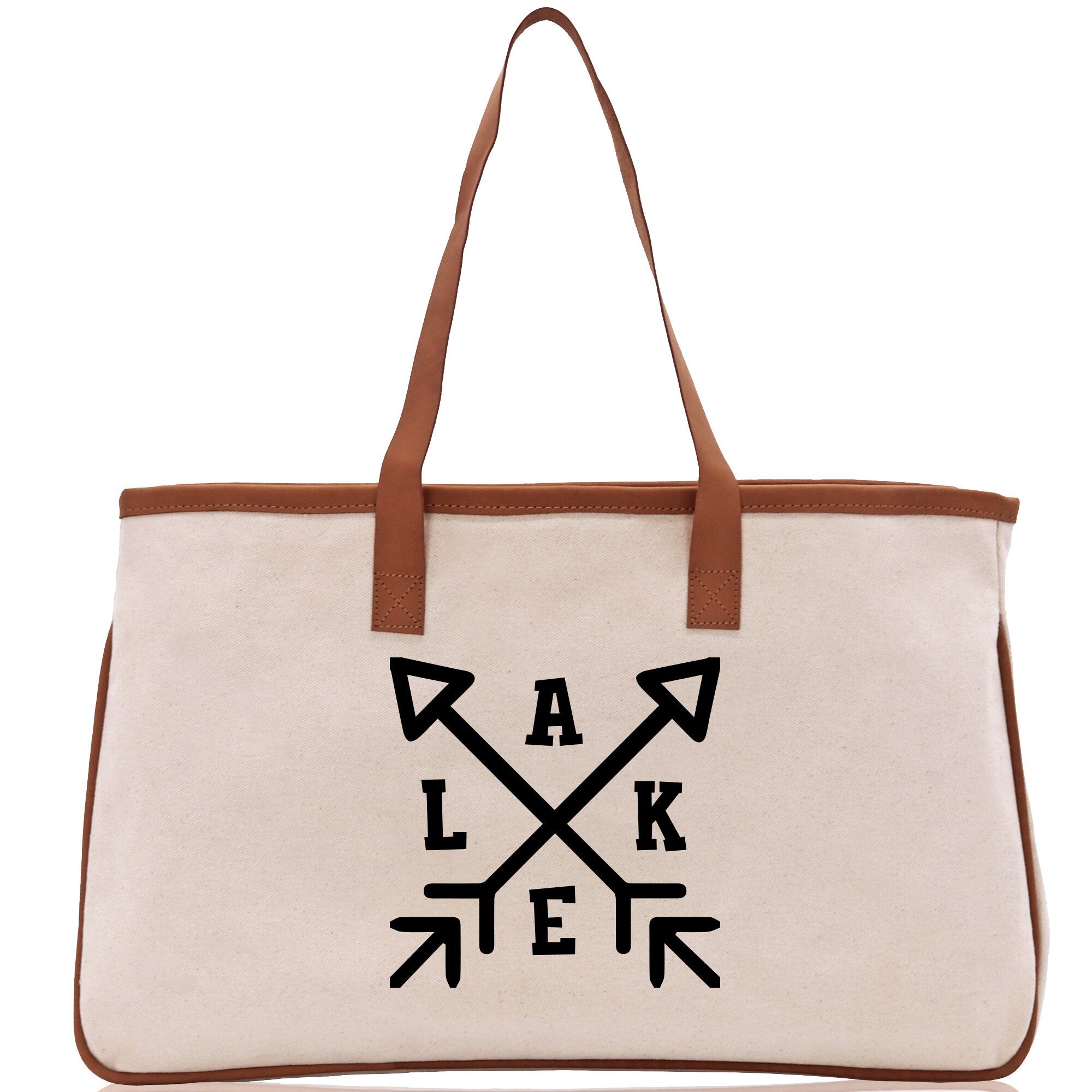 Lake Cotton Canvas Chic Tote Bag Lake Tote Lake Lover Gift Tote Bag Outdoor Tote Weekender Tote Laker Tote Multipurpose Tote - Aaria Tees Aaria Tees