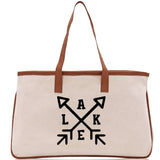 Lake Cotton Canvas Chic Tote Bag Lake Tote Lake Lover Gift Tote Bag Outdoor Tote Weekender Tote Laker Tote Multipurpose Tote - Aaria Tees Aaria Tees