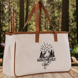 Adventure Cotton Canvas Chic Tote Bag Camping Tote Camping Lover Gift Tote Bag Outdoor Tote Weekender Tote Camper Tote Multipurpose Tote - Aaria Tees Aaria Tees