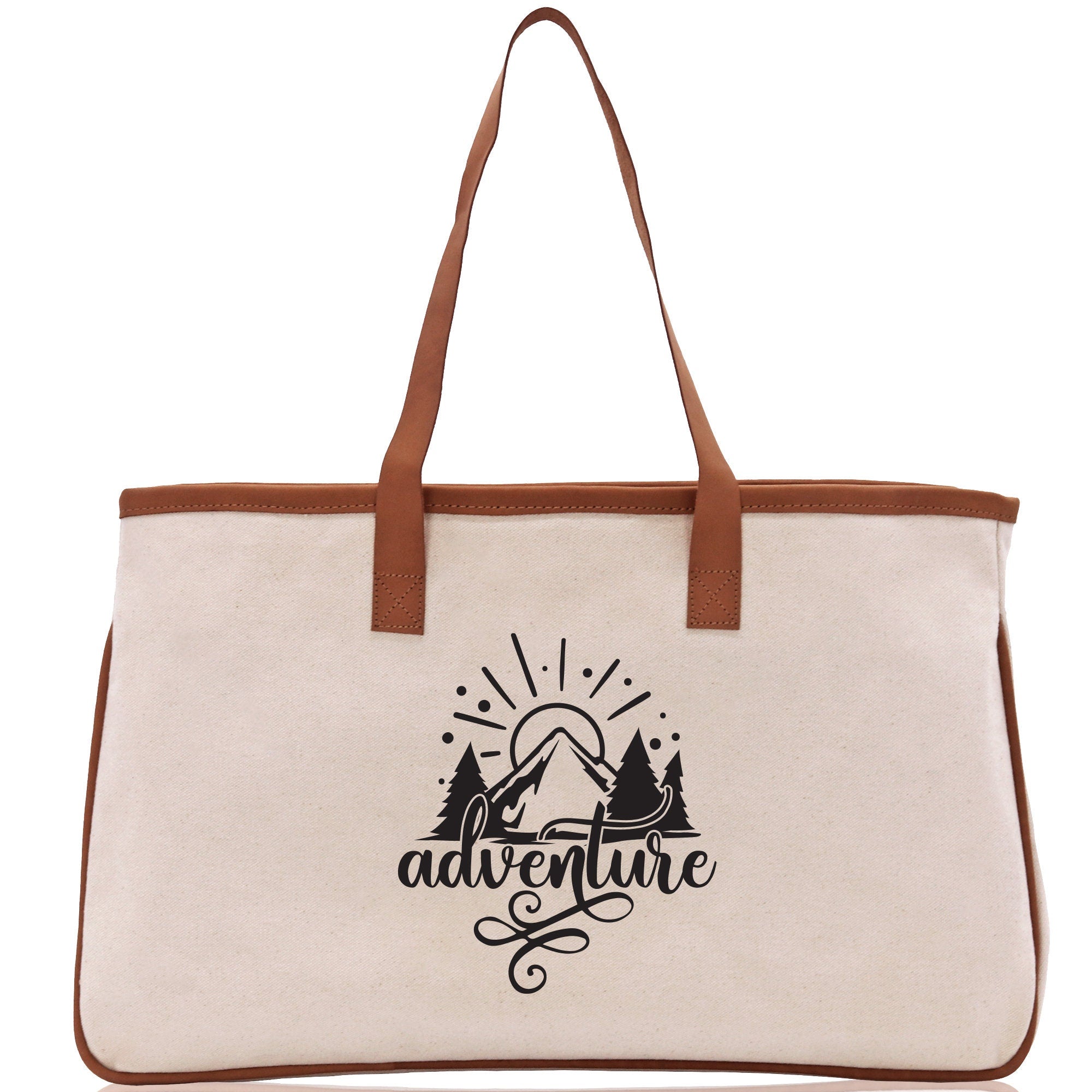Adventure Cotton Canvas Chic Tote Bag Camping Tote Camping Lover Gift Tote Bag Outdoor Tote Weekender Tote Camper Tote Multipurpose Tote - Aaria Tees Aaria Tees