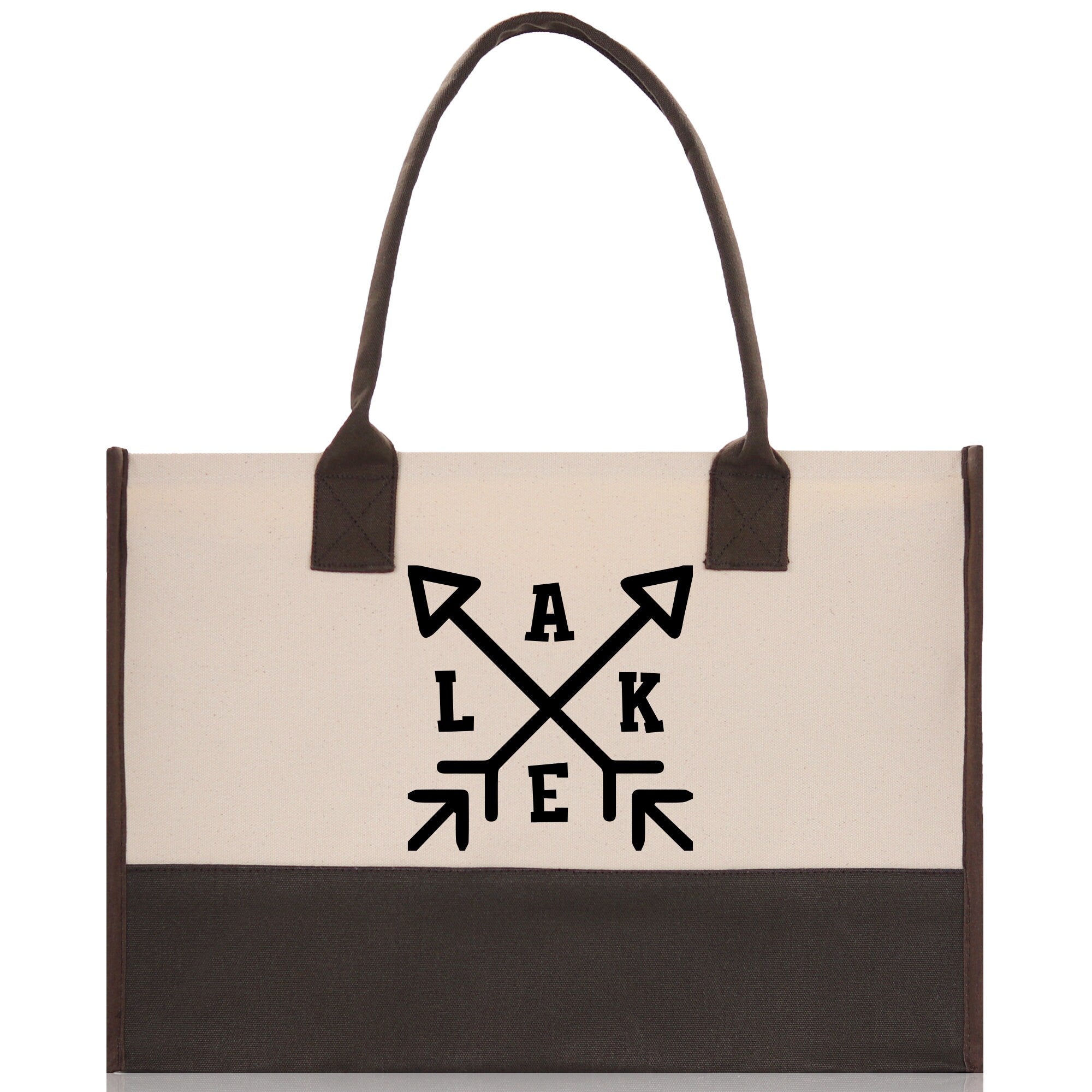 Lake Cotton Canvas Chic Tote Bag Lake Tote Lake Lover Gift Tote Bag Outdoor Tote Weekender Tote Laker Tote Multipurpose Tote - Aaria Tees Aaria Tees