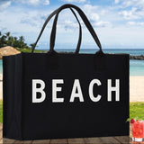 Beach Cotton Canvas Chic Tote Bag Multipurpose Tote Weekender Tote Gift for Her Outdoor Tote Vacation Tote Large Beach Bag - Aaria Tees Aaria Tees