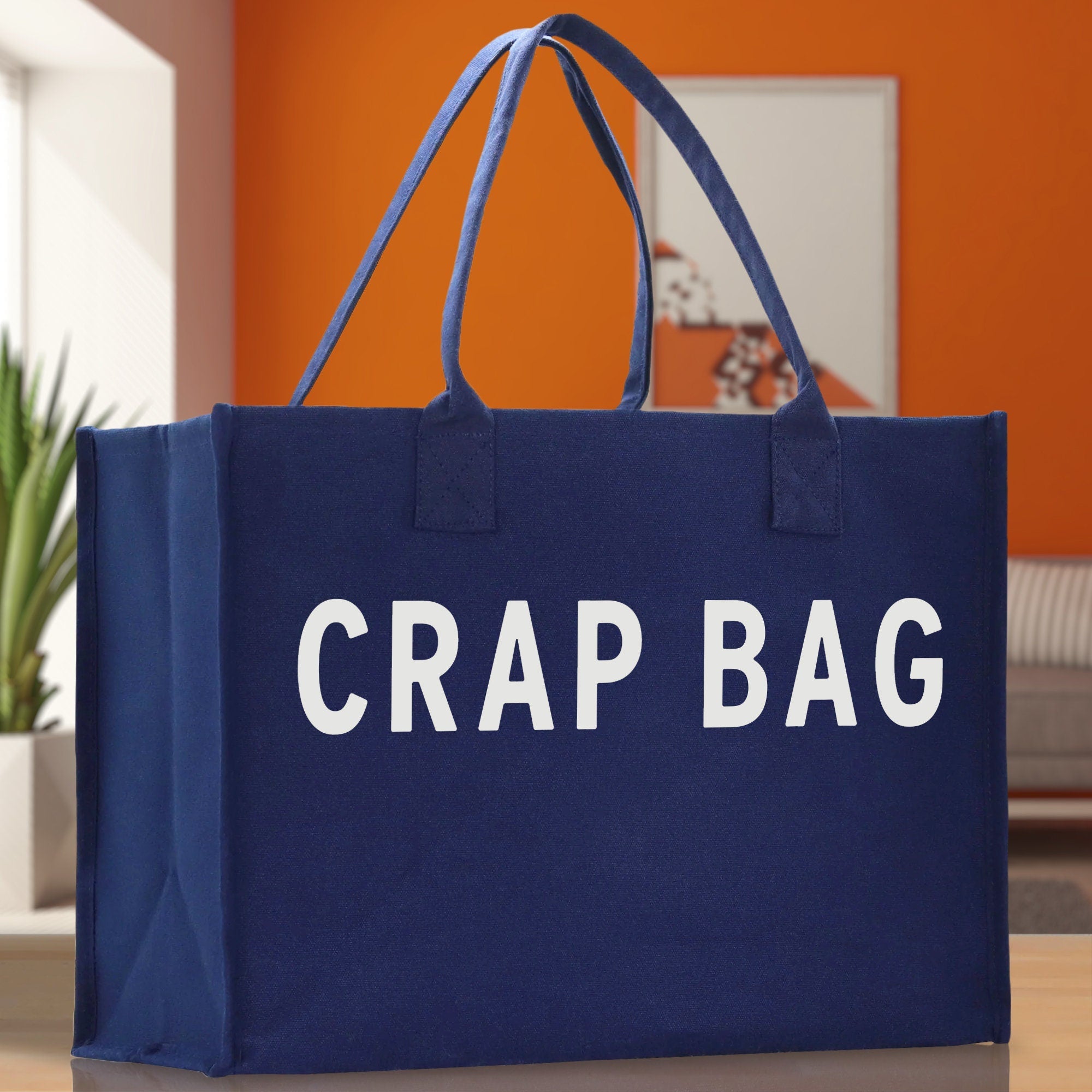 Crap Bag Cotton Canvas Chic Beach Tote Bag Multipurpose Tote Weekender Tote Gift for Her Outdoor Tote Vacation Tote Large Beach Bag - Aaria Tees Aaria Tees
