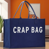 Crap Bag Cotton Canvas Chic Beach Tote Bag Multipurpose Tote Weekender Tote Gift for Her Outdoor Tote Vacation Tote Large Beach Bag - Aaria Tees Aaria Tees