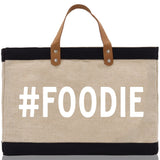Foodie Jute Canvas Tote Funny Farmer Market Bag Quote Jute Bag Shopping Bag Burlap Bag Farmhouse Bag Grocery Bag - Aaria Tees Aaria Tees