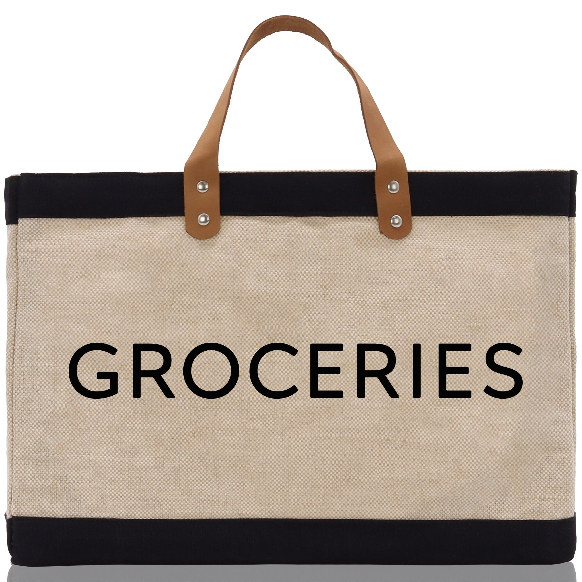Groceries Jute Canvas Tote Funny Farmer Market Bag Quote Jute Bag Shopping Bag Burlap Bag Farmhouse Bag Grocery Bag - Aaria Tees Aaria Tees