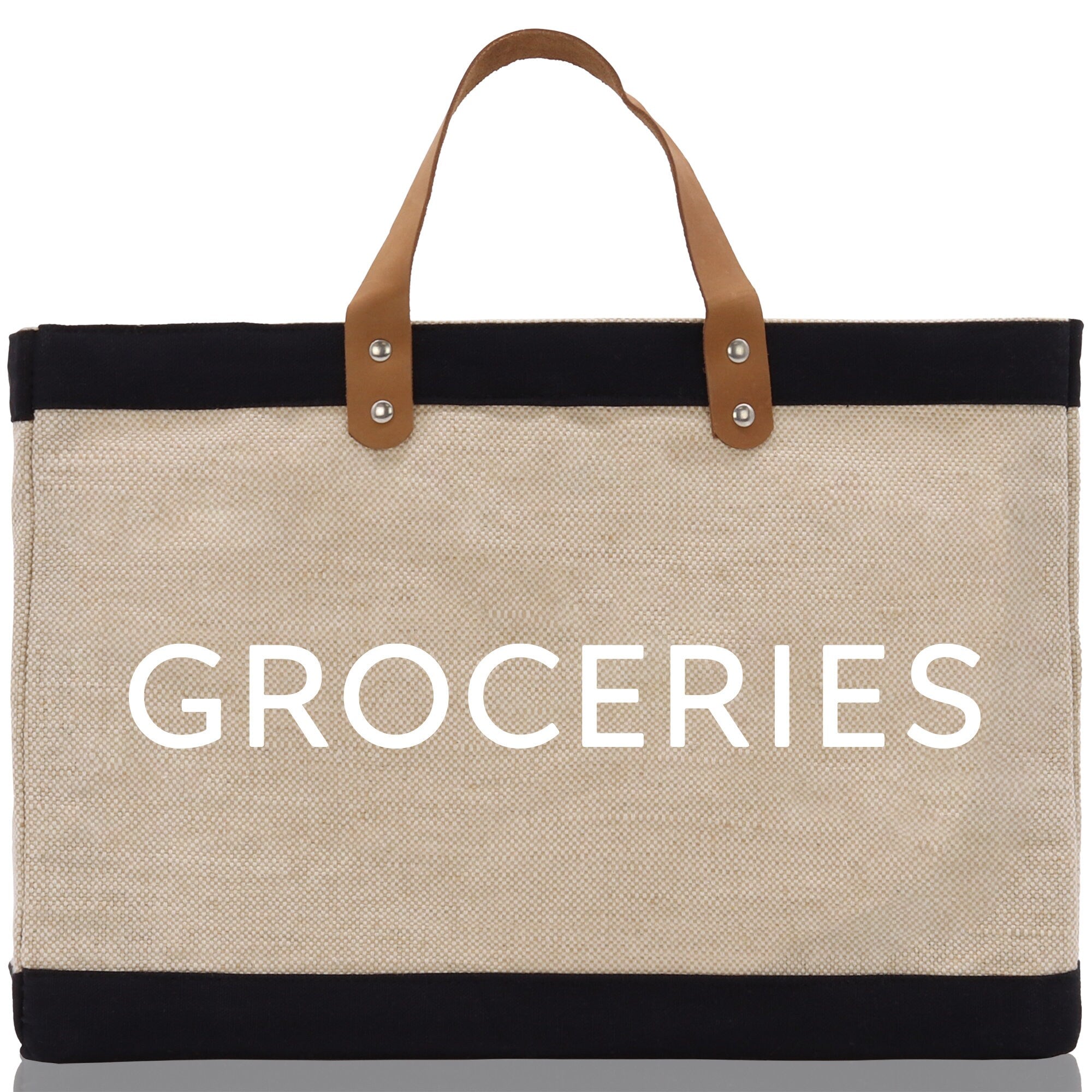 Groceries Jute Canvas Tote Funny Farmer Market Bag Quote Jute Bag Shopping Bag Burlap Bag Farmhouse Bag Grocery Bag - Aaria Tees Aaria Tees