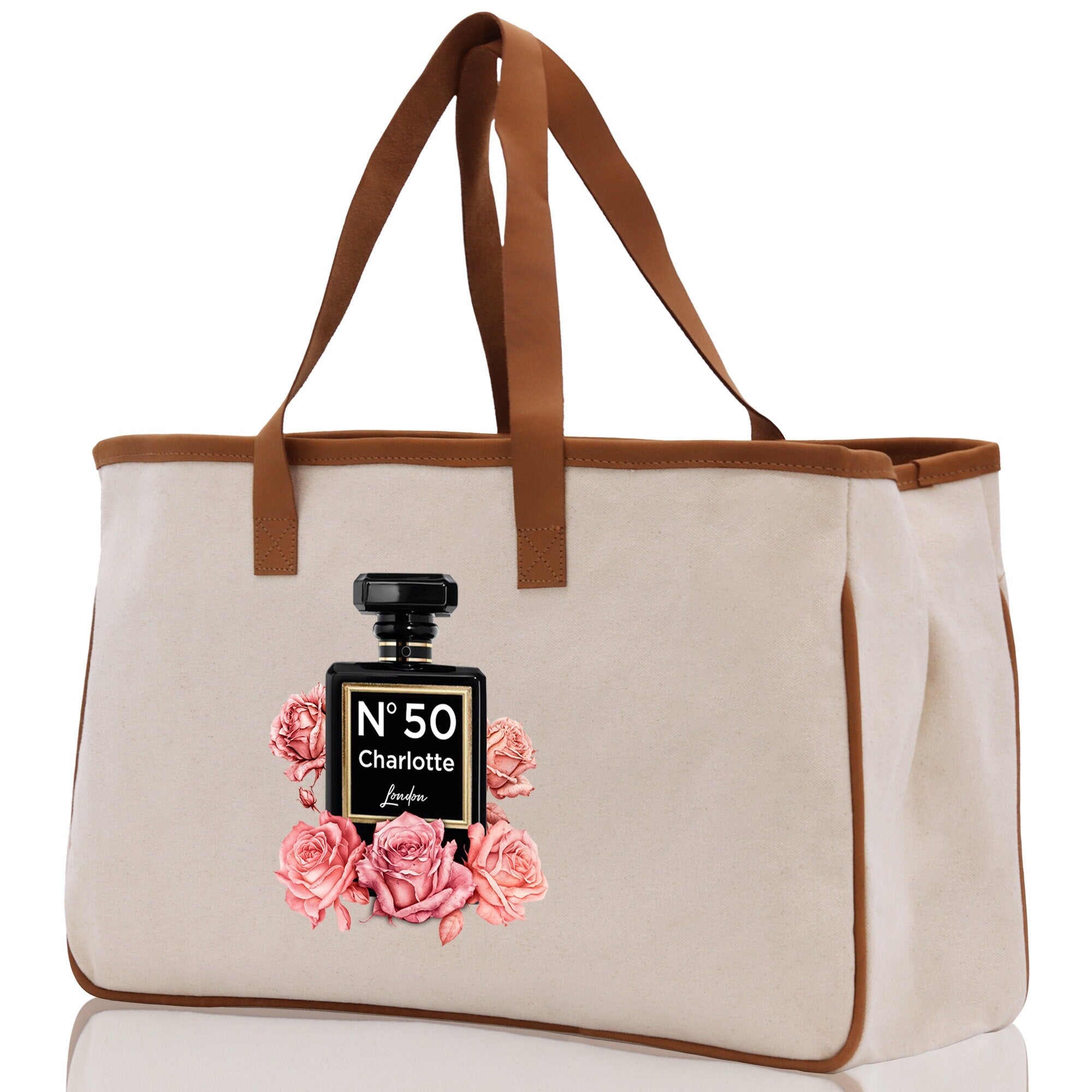 Birthday Celebration Personalized Gift Canvas Tote Bag with Name and State 40th 50th Birthday Gift Tote Bag for Her Custom Birthday Gift - Aaria Tees Aaria Tees