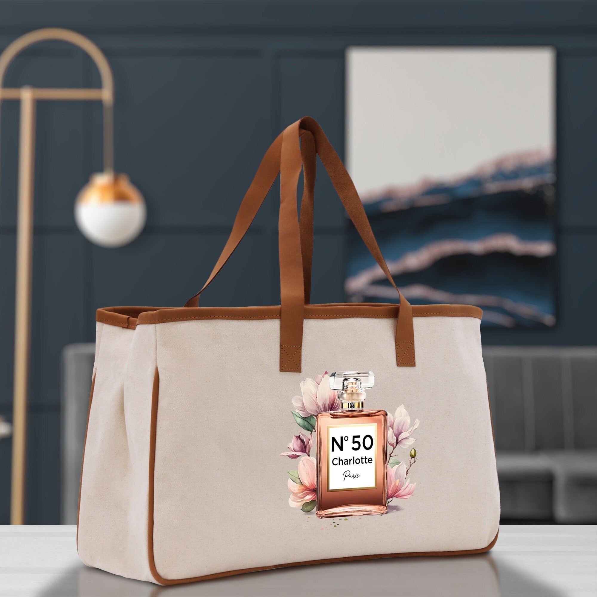 Birthday Celebration Personalized Gift Canvas Tote Bag with Name and State 40th 50th Birthday Gift Tote Bag for Her Custom Birthday Gift - Aaria Tees Aaria Tees