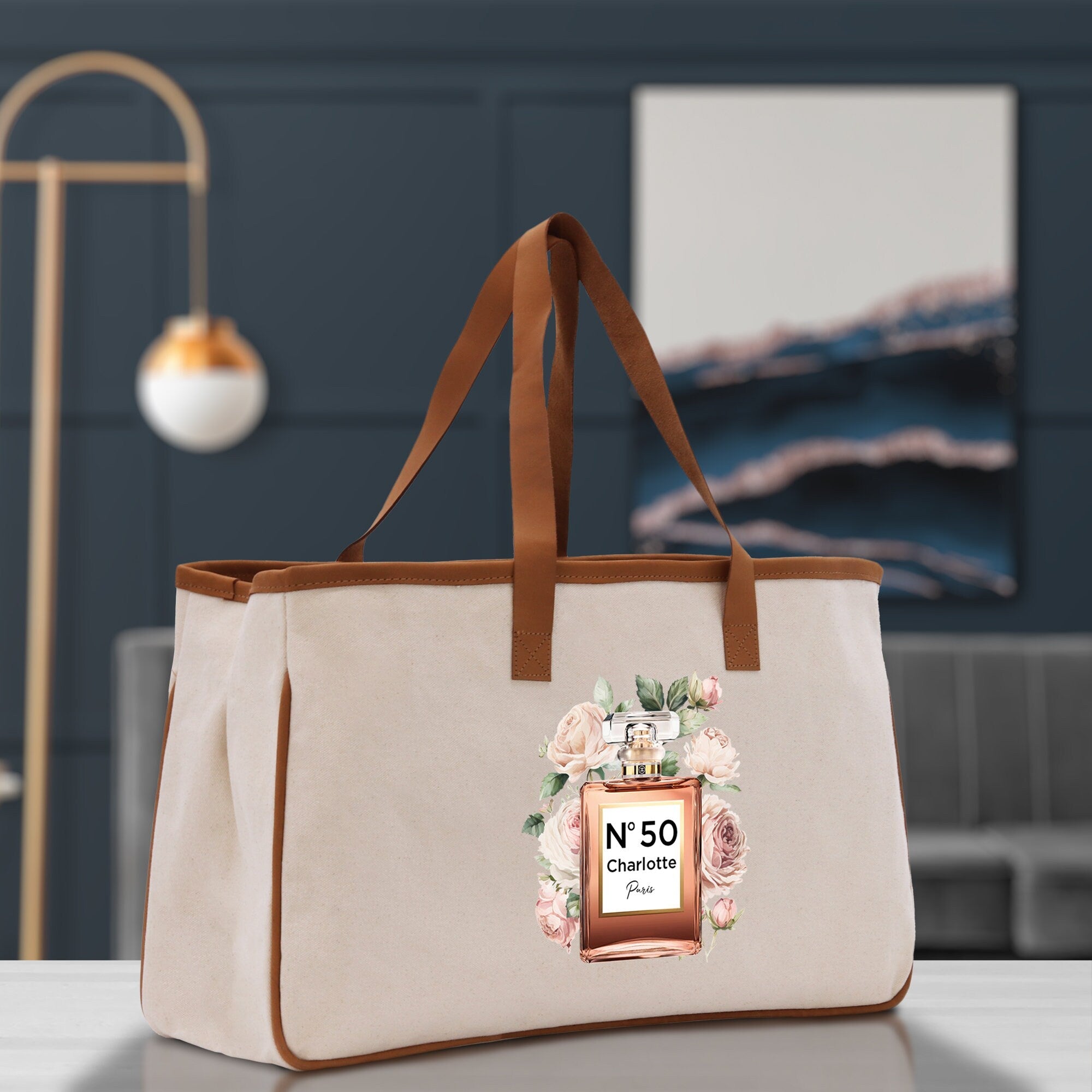 Birthday Celebration Personalized Gift Canvas Tote Bag with Name and State 40th 50th Birthday Gift Tote Bag for Her Custom Birthday Gift - Aaria Tees Aaria Tees