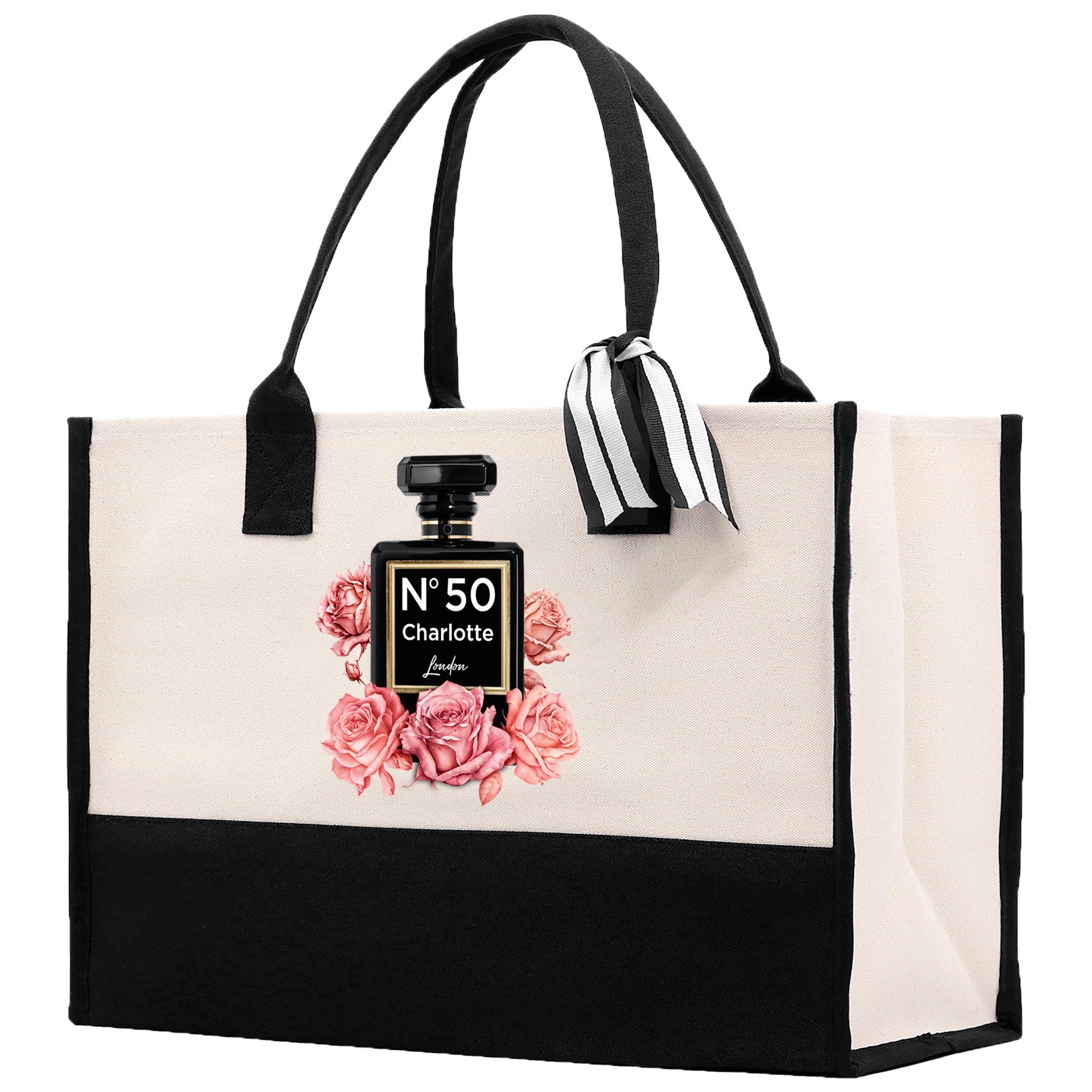 Birthday Celebration Personalized Gift Canvas Tote Bag with Name and State 40th 50th Birthday Gift Tote Bag for Her Custom Birthday Gift - Aaria Tees Aaria Tees