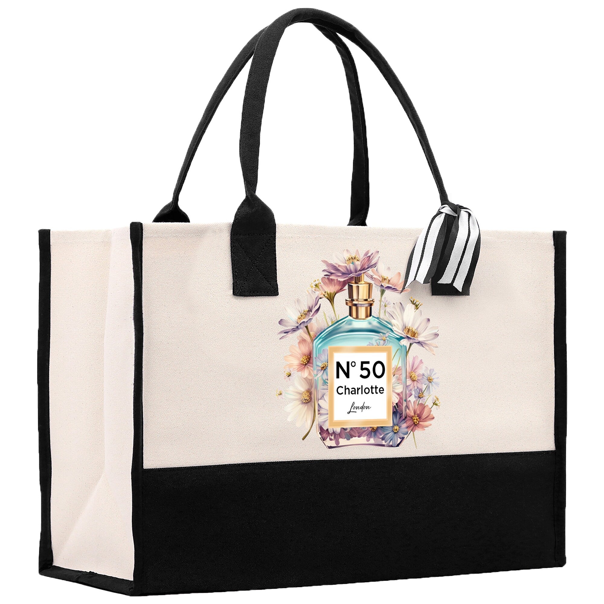 Birthday Celebration Personalized Gift Canvas Tote Bag with Name and State 40th 50th Birthday Gift Tote Bag for Her Custom Birthday Gift - Aaria Tees Aaria Tees