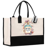 Birthday Celebration Personalized Gift Canvas Tote Bag with Name and State 40th 50th Birthday Gift Tote Bag for Her Custom Birthday Gift - Aaria Tees Aaria Tees