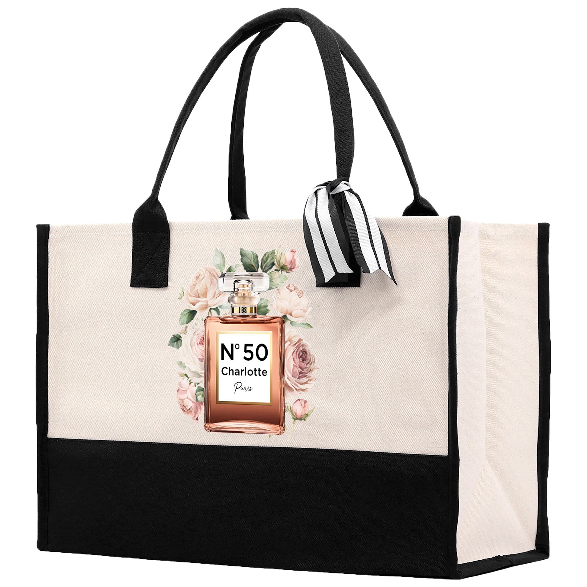 Birthday Celebration Personalized Gift Canvas Tote Bag with Name and State 40th 50th Birthday Gift Tote Bag for Her Custom Birthday Gift - Aaria Tees Aaria Tees