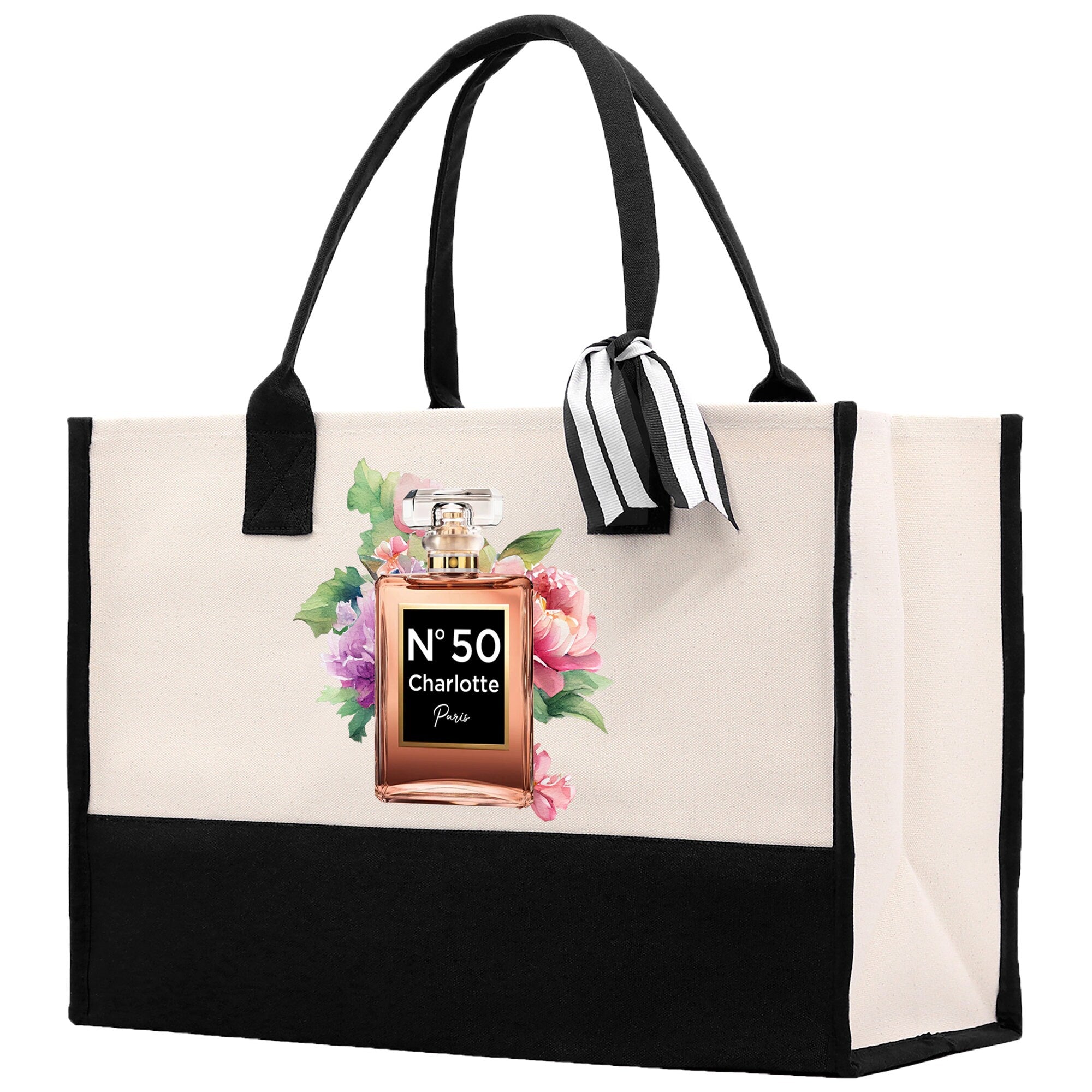 Birthday Celebration Personalized Gift Canvas Tote Bag with Name and State 40th 50th Birthday Gift Tote Bag for Her Custom Birthday Gift - Aaria Tees Aaria Tees