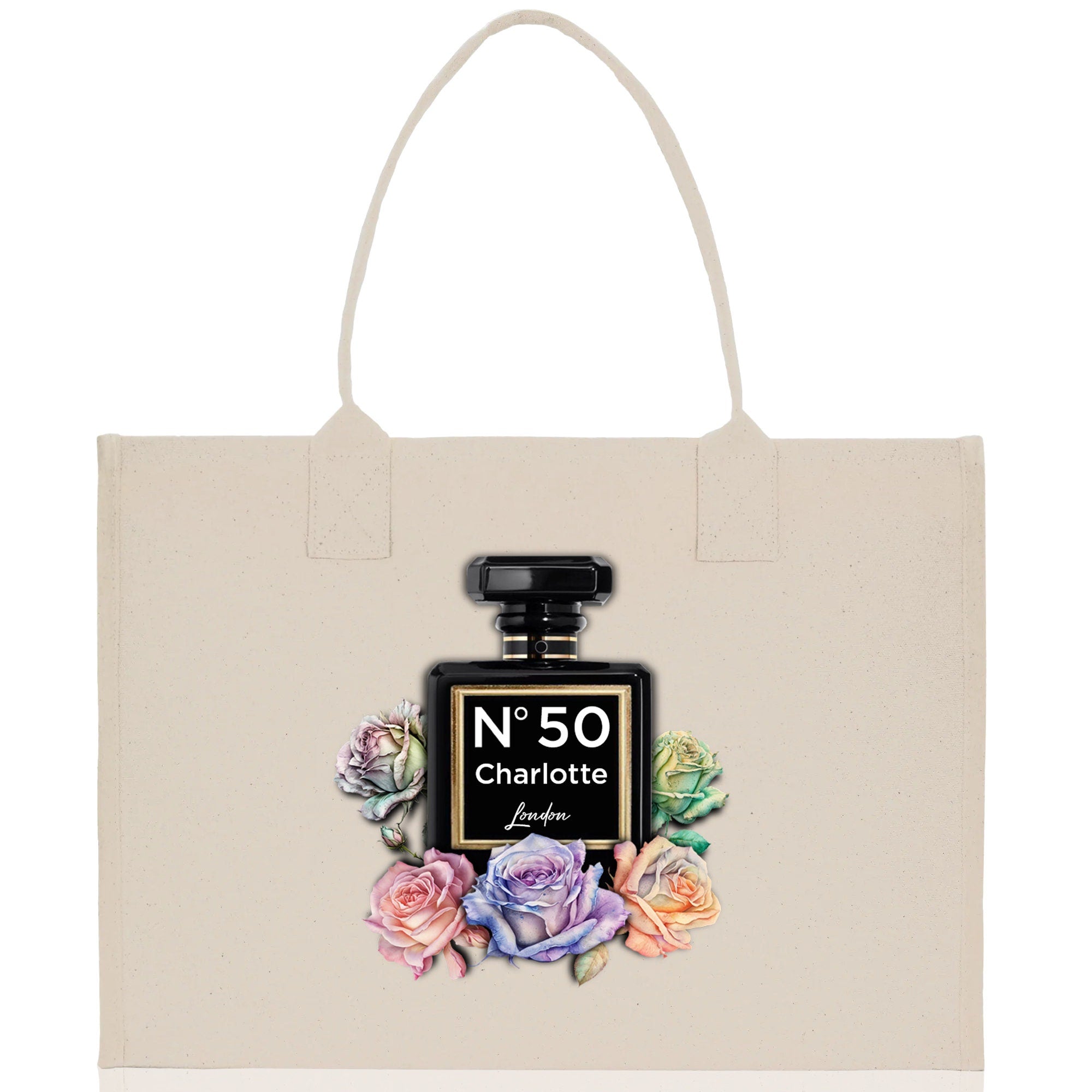 Birthday Celebration Personalized Gift Canvas Tote Bag with Name and State 40th 50th Birthday Gift Tote Bag for Her Custom Birthday Gift - Aaria Tees Aaria Tees