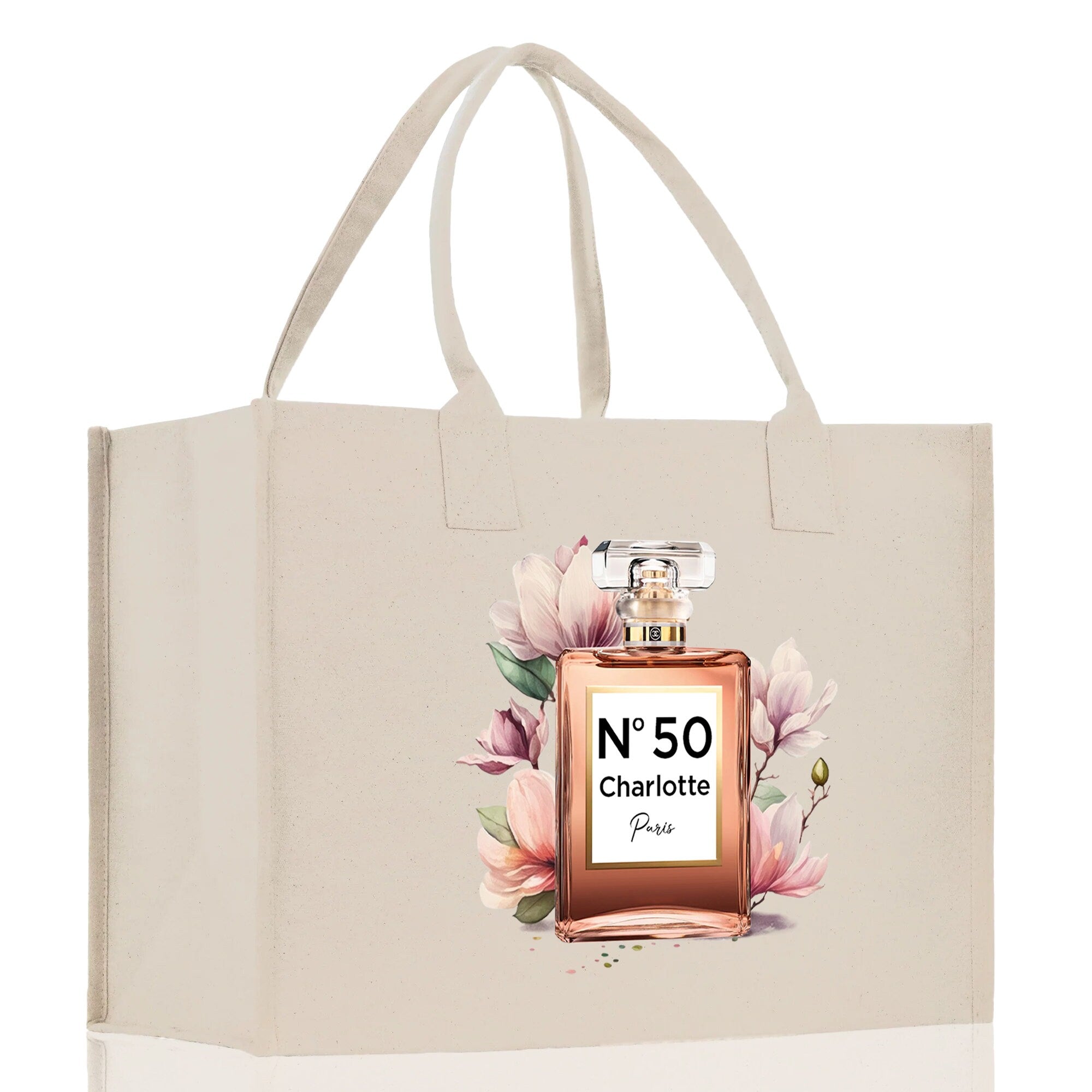 Birthday Celebration Personalized Gift Canvas Tote Bag with Name and State 40th 50th Birthday Gift Tote Bag for Her Custom Birthday Gift - Aaria Tees Aaria Tees