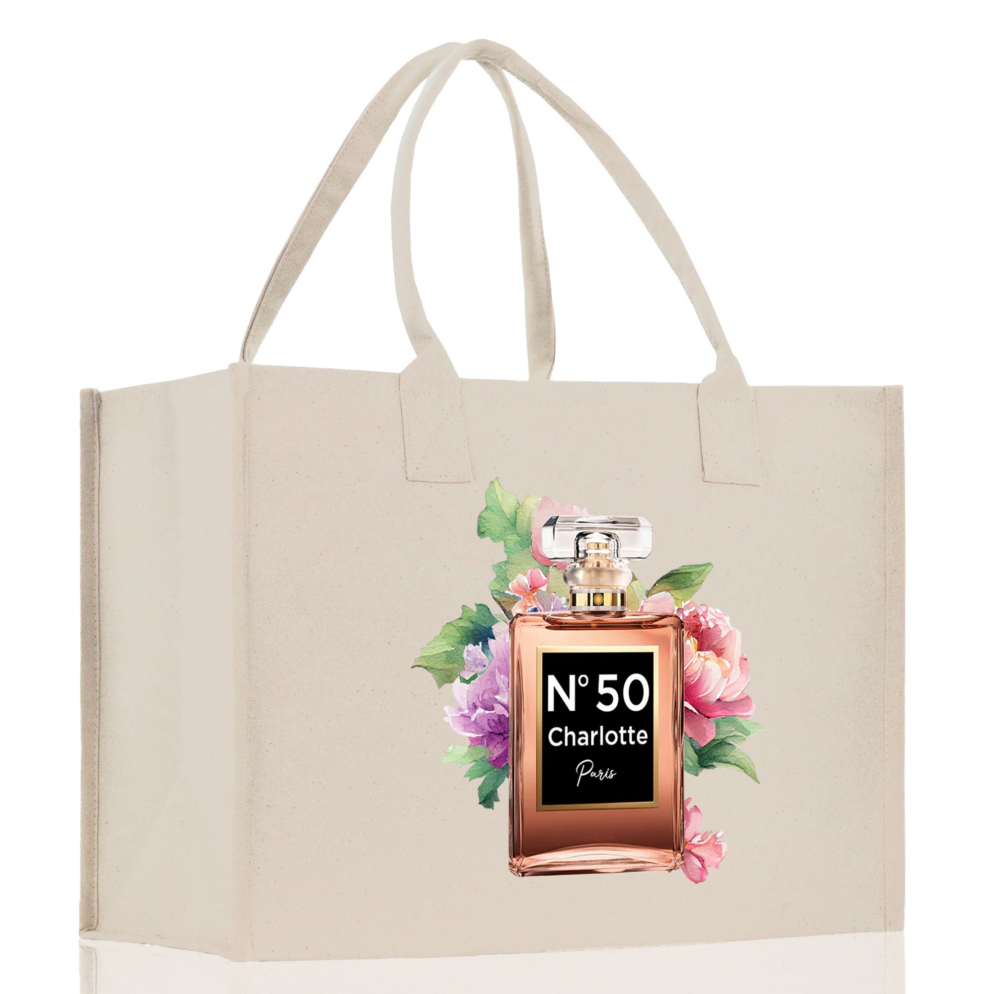 Birthday Celebration Personalized Gift Canvas Tote Bag with Name and State 40th 50th Birthday Gift Tote Bag for Her Custom Birthday Gift - Aaria Tees Aaria Tees