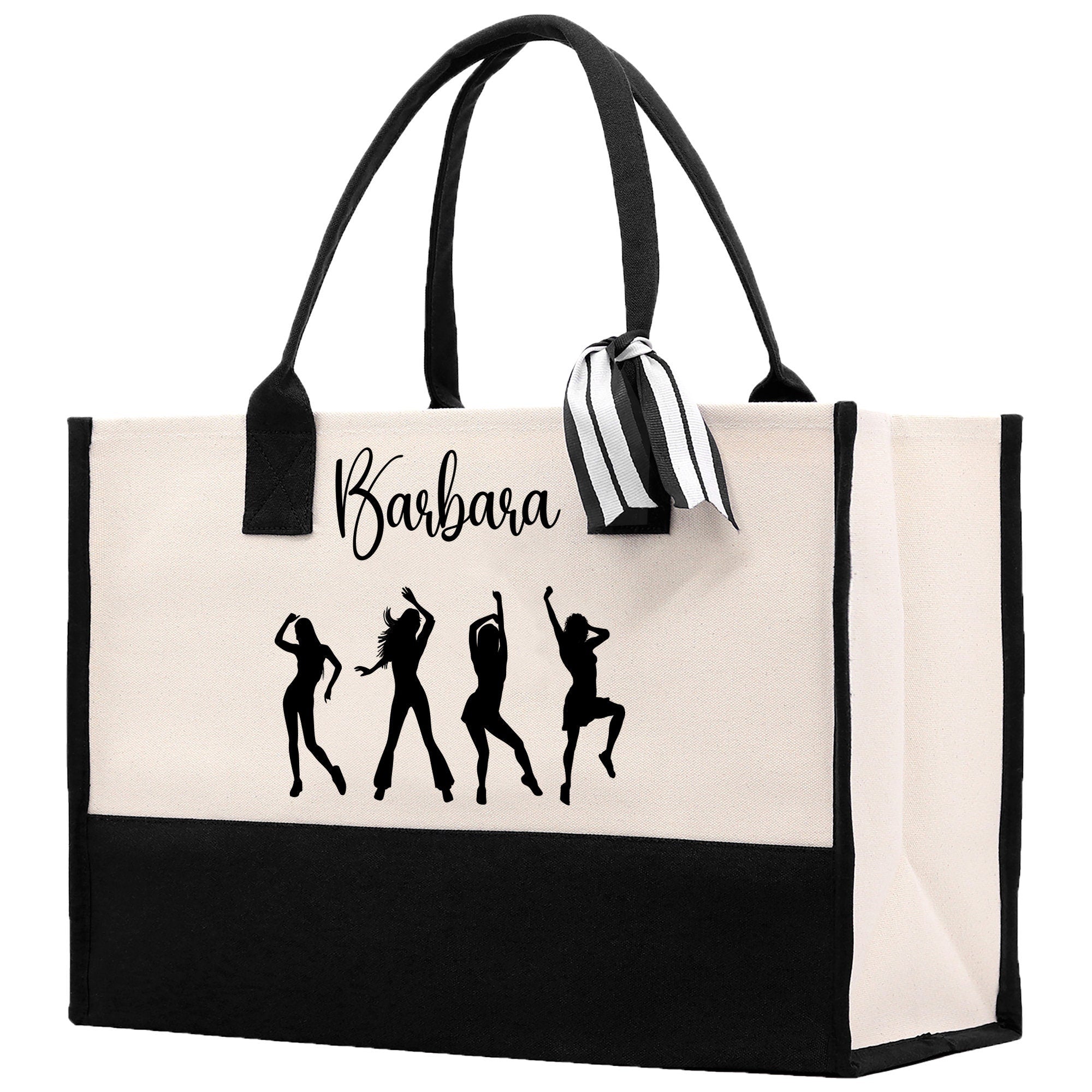Personalized Girls Night Out Canvas Tote Bag Customize Girls Trip Party Tote Bag Girls Trip Beach Bag Party Girls Night Out Tote Bag - Aaria Tees Aaria Tees