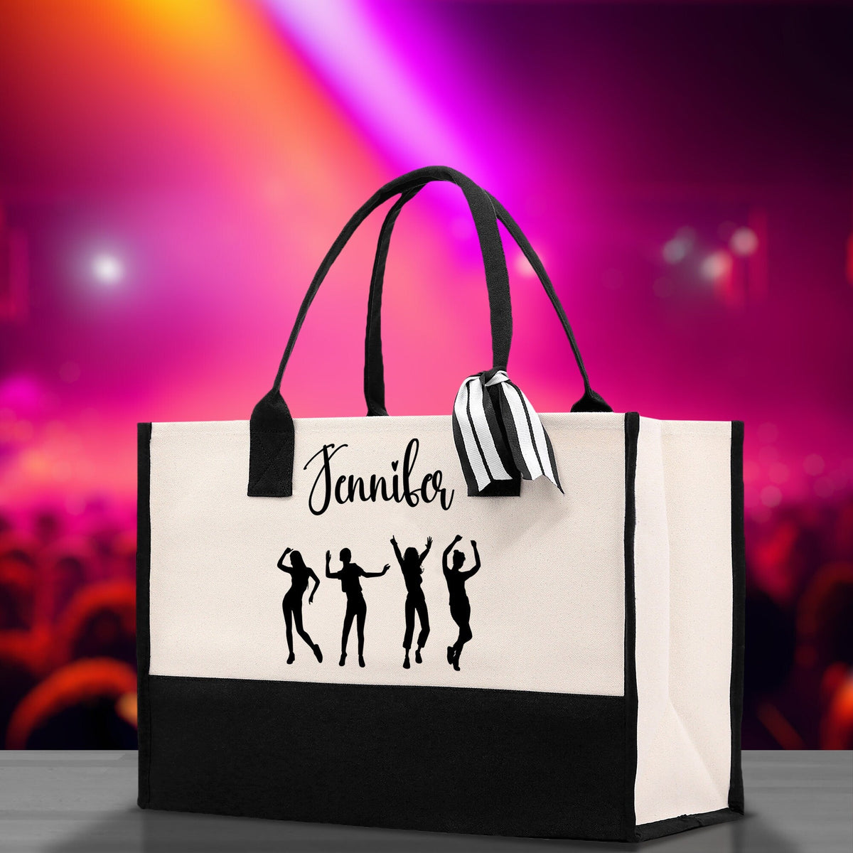 Personalized Girls Night Out Canvas Tote Bag Customize Girls Trip Party Tote Bag Girls Trip Beach Bag Party Girls Night Out Tote Bag - Aaria Tees